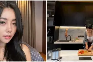 Punya dapur canggih jarang dipakai, 9 potret tempat masak Wendy Walters penghisap asap pakai sensor