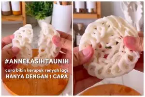 Tak perlu digoreng lagi, ini trik mengubah kerupuk putih melempem agar enak dan renyah lagi