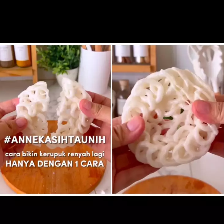 Tak perlu digoreng lagi, ini trik mengubah kerupuk putih melempem agar enak dan renyah lagi