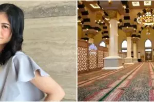 9 Potret masjid di belakang rumah presenter Ovi Dian, terinspirasi dari Masjid Nabawi di Madinah