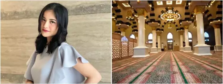 9 Potret masjid di belakang rumah presenter Ovi Dian, terinspirasi dari Masjid Nabawi di Madinah