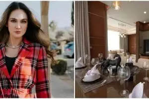 Nyambung dengan ruang tamu, ini 9 potret dapur bersih Luna Maya di rumah baru estetik untuk endorse