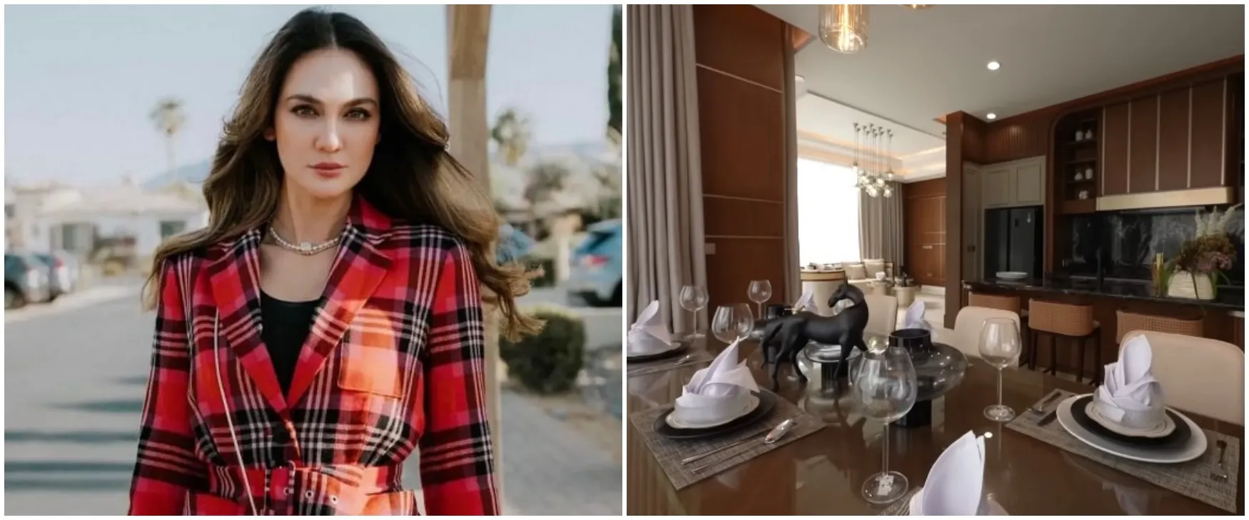Nyambung dengan ruang tamu, ini 9 potret dapur bersih Luna Maya di rumah baru estetik untuk endorse