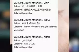 11 Chat lucu percakapan tentang resep makanan ini bacanya langsung badmood, auto nggak jadi masak