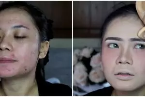 Kekuatan makeup sulap wajah penuh jerawat jadi tampak glowing ini hasilnya mulus tanpa dempul