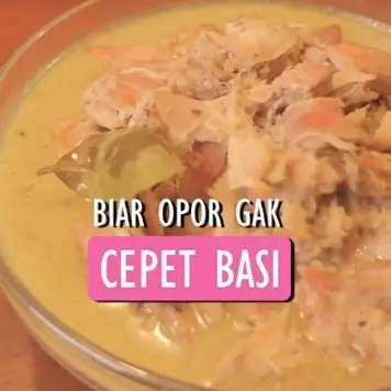 Tak basi hingga seharian, ini trik menyimpan opor ayam agar santannya tak pecah dan berubah rasa