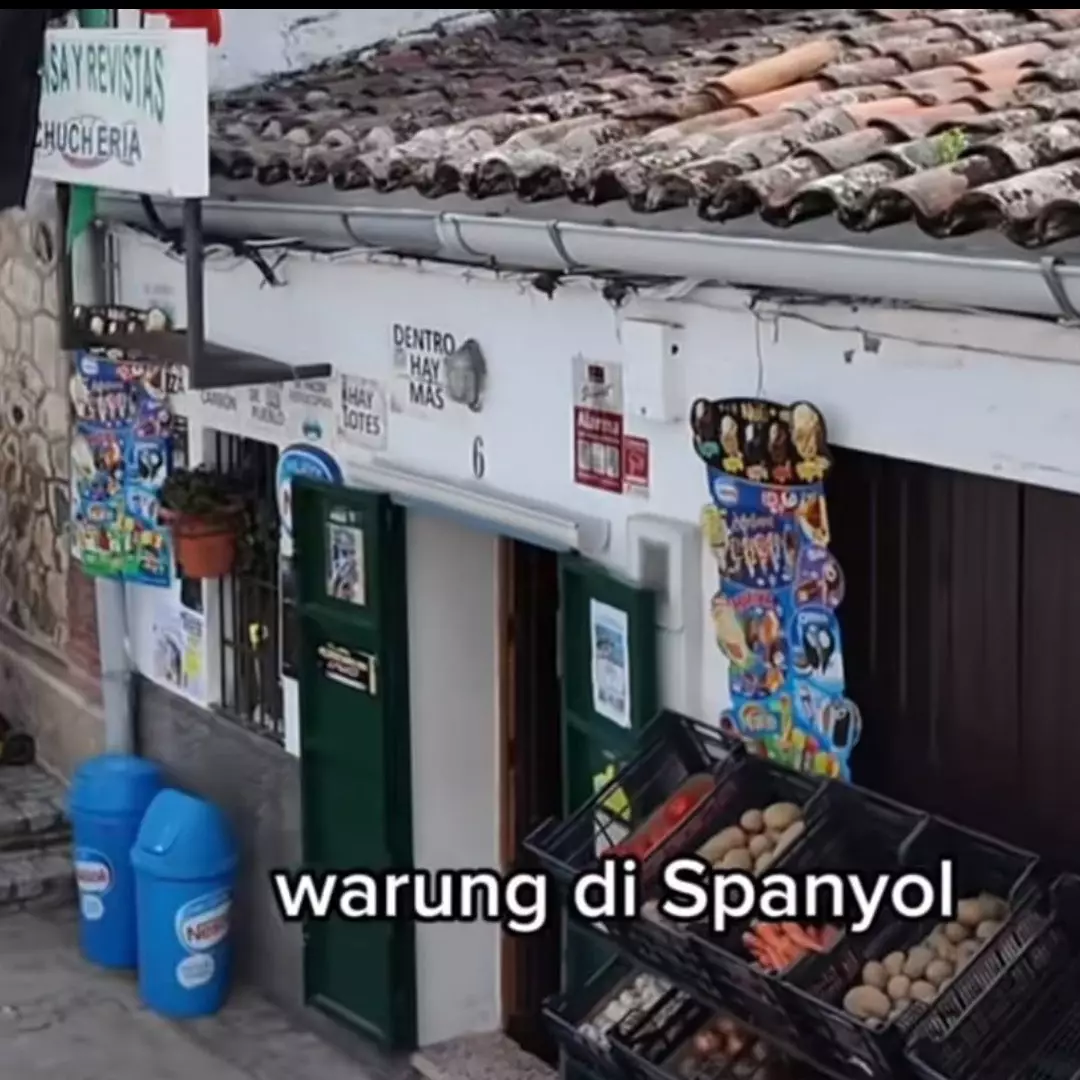 Potret warung kelontong di Spanyol ternyata desainnya mirip di Indonesia, harga beras 1kg bikin heran