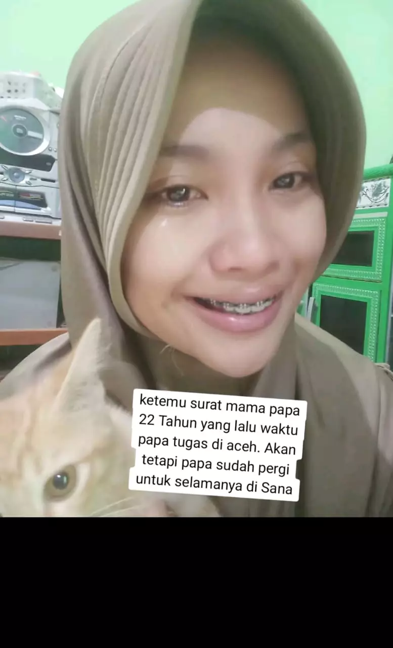bagikan surat yang kirim ke ayahnya © TikTok