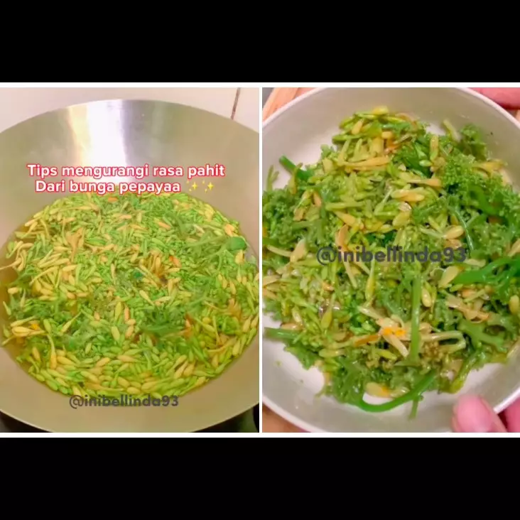 Bukan asam jawa atau tanah liat, ini cara hilangkan rasa pahit bunga pepaya pakai 3 bahan dapur