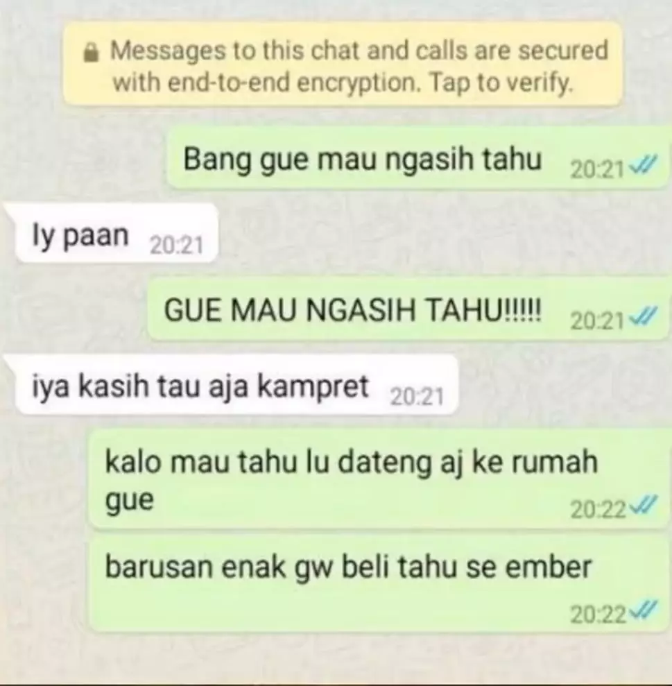 chat salah tangkap informasi berbagai sumber