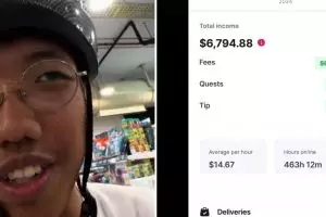 Kisah lelaki drop out SD jadi pengantar makanan, sebulan raup Rp 58 juta, kerja 16-20 jam tiap hari