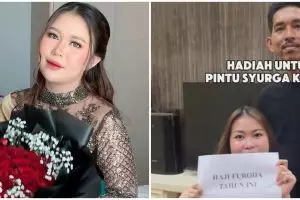 9 Momen Melvina Husyanti beri kado haji furoda buat ortu jelang Lebaran, biaya capai Rp 350 juta/orang