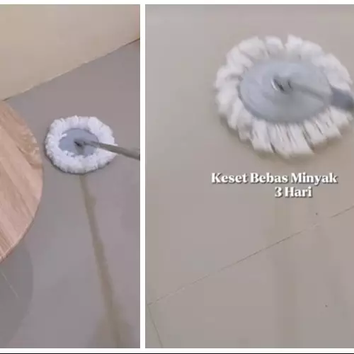 Tak perlu ditambah cuka, wanita ini punya trik mengepel lantai agar kesat 3 hari pakai 2 bahan dapur