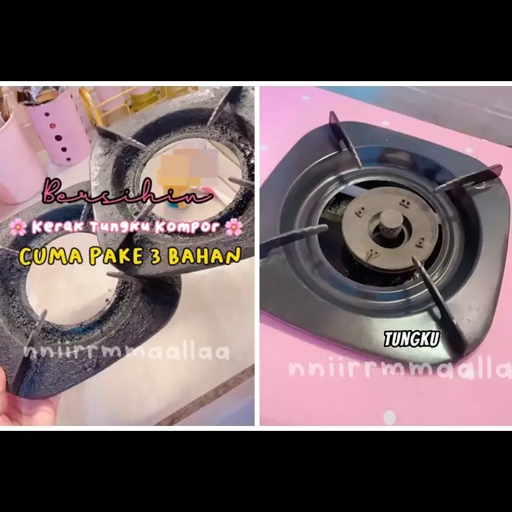 Bukan digosok sitrun, ini cara ampuh enyahkan kerak gosong di tungku kompor pakai 3 bahan dapur