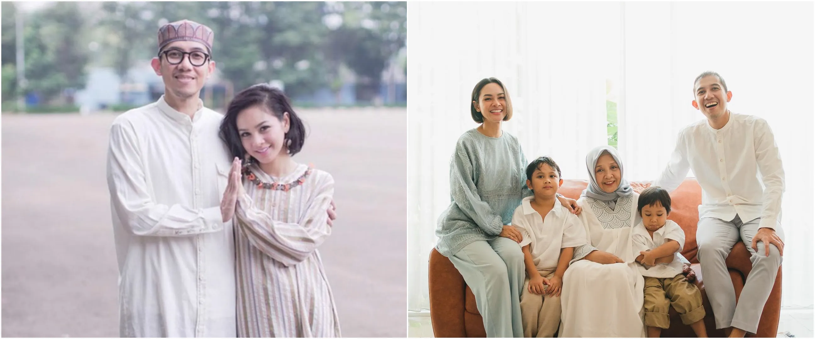 Tak pernah beli baju baru saat Lebaran, 9 gaya Andien sekeluarga saat hari raya dari tahun ke tahun