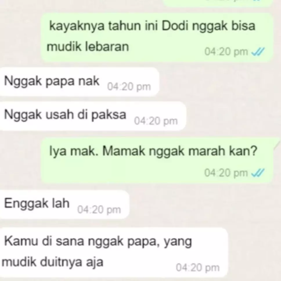 11 Chat lucu percakapan tentang mudik ini endingnya bikin nggak bisa berkata-kata, auto senyum kecut