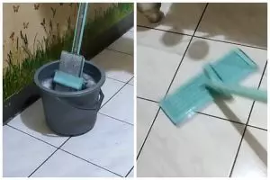 Bukan dicampur cuka, ini cara mengepel lantai agar bersih kesat sampai 3 hari pakai 1 bahan dapur