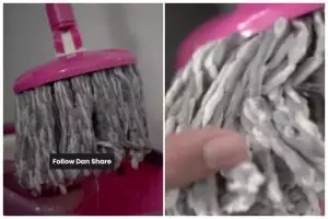 Tanpa perlu disikat, ini cara mencuci kain pel yang dekil dan bau amis agar bersih pakai 2 bahan dapur