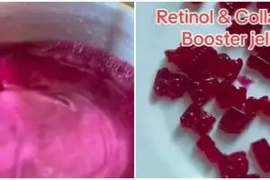 Awet muda tanpa beli produk mahal, cewek ini bagikan cara membuat jelly kolagen pakai 1 sampah dapur
