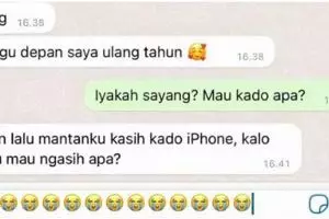 11 Chat lucu pacar minta hadiah ini sungguh diluar prediksi ‘BMKG’, bikin nangis insecure