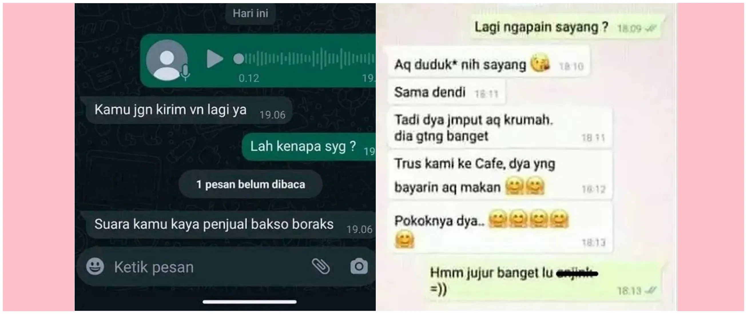 11 Chat lucu pacar terlalu jujur ini benar-benar menguji kesabaran, nyelekit abis
