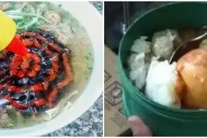 11 Potret kocak kelakuan warganet pas lagi makan bakso ini absurd abis, antara kreatif dan nyeleneh