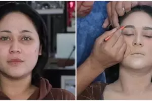 Hasilnya sepintas bak Jennifer Dunn, MUA ini sulap wajah cewek penuh bekas jerawat jadi lebih mulus