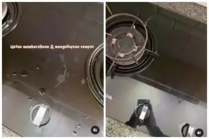 Bukan digosok jeruk nipis, ini trik basmi noda minyak di kompor agar kesat cuma pakai 2 bahan dapur
