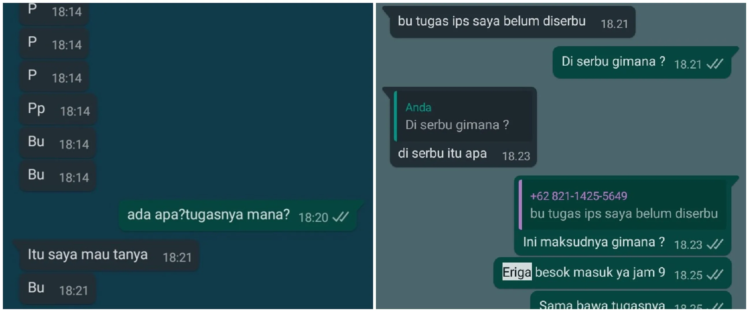 11 Chat lucu murid dan guru ngomongin tugas ini bikin ngelus dada, auto pengin cepat lulus