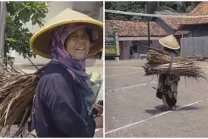 Jangan nilai dari penampilan, nenek pencari daun ini ternyata sultan di kampung, profesinya mentereng