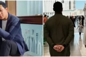 9 Momen Darma Mangkuluhur umrah bareng Tommy Soeharto, penampilan bapak dan anak bak kakak dan adik