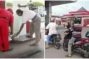 11 Potret kocak pemandangan saat antre di pom bensin ini sekali lihat jadi pengen nyengir