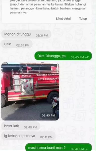 Chat lucu alasan cancel orderan ojek online Berbagai sumber