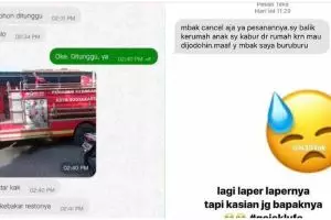 11 Chat lucu alasan cancel orderan ojek online ini bacanya bikin nyengir tipis sambil tepuk jidat