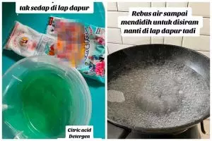 Tak perlu baking soda, ini trik mencuci lap dapur berminyak pakai tambahan 1 bahan dapur