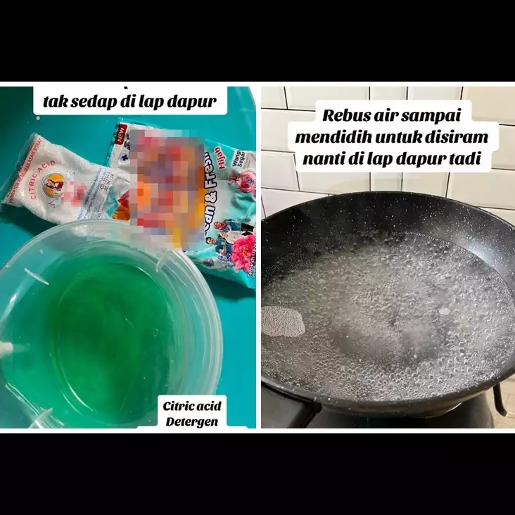 Tak perlu baking soda, ini trik mencuci lap dapur berminyak pakai tambahan 1 bahan dapur