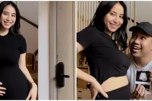 Clairine Clay istri Joshua Suherman unggah potret USG, sebut pose buah hatinya lawak seperti Srimulat