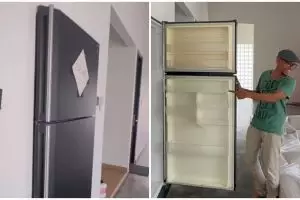 Kulkas rusak ini ternyata dalamnya bisa bikin kaget tamu main ke rumah, kreatif sekaligus absurd