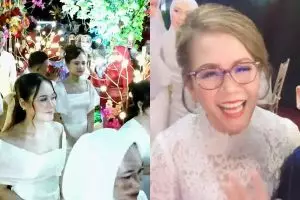 Potret 10 seleb di akad nikah Putri Isnari dan Abdul Aziz, Aulia DA tampil menawan pakai gaun putih