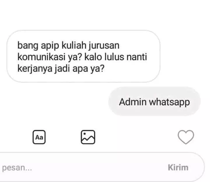 chat lucu nanya jadi apa berbagai sumber