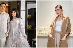 9 Potret kamar mandi Ayu Dewi di rumah baru ini mewah bernuansa emas, motif lantainya abstrak abis