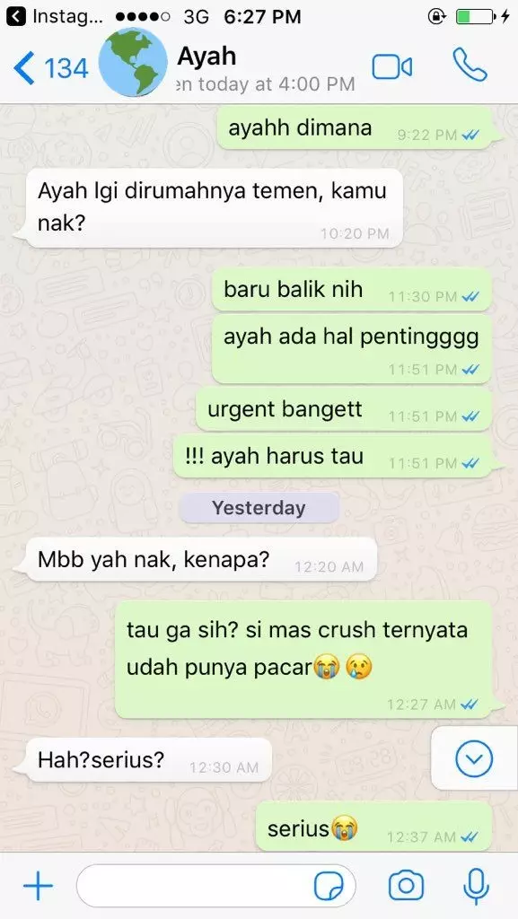 Chat lucu ayah dan anak ini bak teman akrab dari berbagai sumber