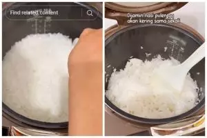 Tak diberi jeruk nipis, ini trik agar nasi tak kering meski seharian di magic com modal 1 bahan dapur