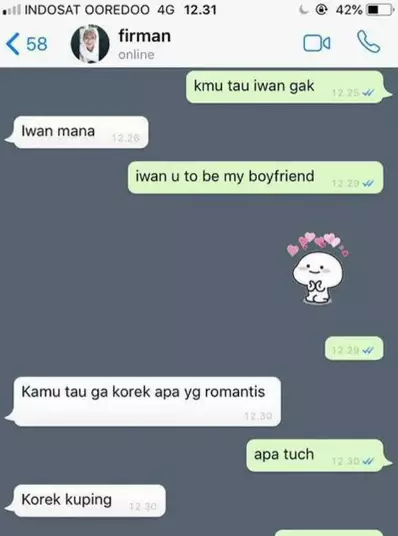 Chat lucu modusin gebetan © Instagram Chat lucu modusin gebetan © Instagram