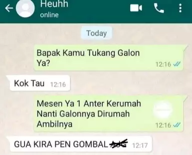 Chat lucu modusin gebetan © Instagram Chat lucu modusin gebetan © Instagram