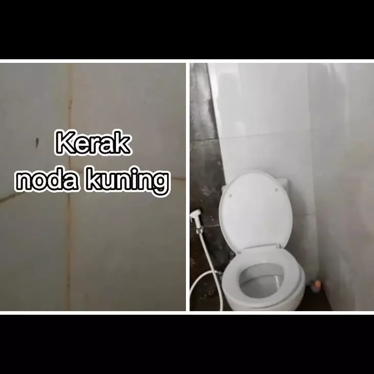 Bersih dalam 15 menit, ini trik hilangkan kerak kuning di nat keramik kamar mandi pakai 1 bahan dapur