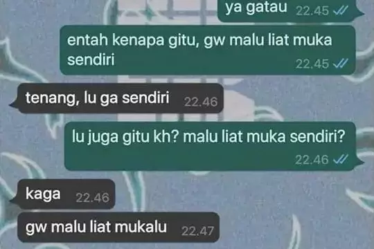Chat lucu belum apa-apa udah insecure Berbagai sumber
