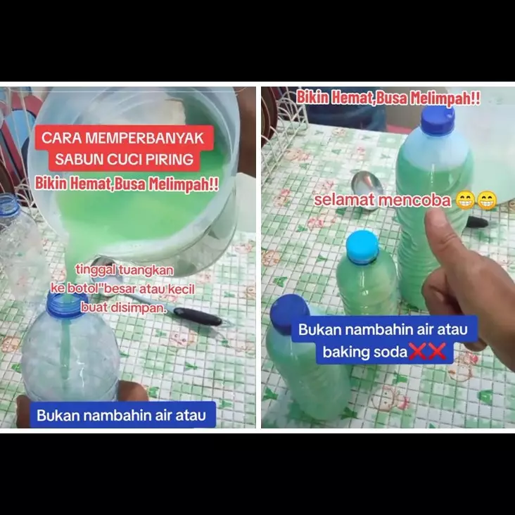 Tak perlu baking soda, ini trik memperbanyak sabun cuci piring agar hasilnya tetap kental dan berbusa