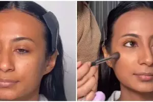 Mirip barbie hidup, transformasi cewek berkulit gelap dirias bold makeup ini bibirnya bikin salfok