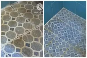 Bukan baking soda, emak-emak bersihkan noda kuning lantai kamar mandi ini ampuh pakai tambahan 1 bahan